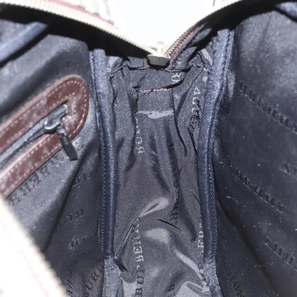 BURBERRY Nova Check Shoulder Bag Canvas Beige Auth 110227 - Picture 11 of 16